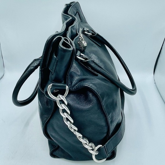 MICHAEL KORS HAMILTON PURSE LEATHER, DROP CHAIN STRAPS & *HEART “OR”ROUND *LOCK - Picture 6 of 13